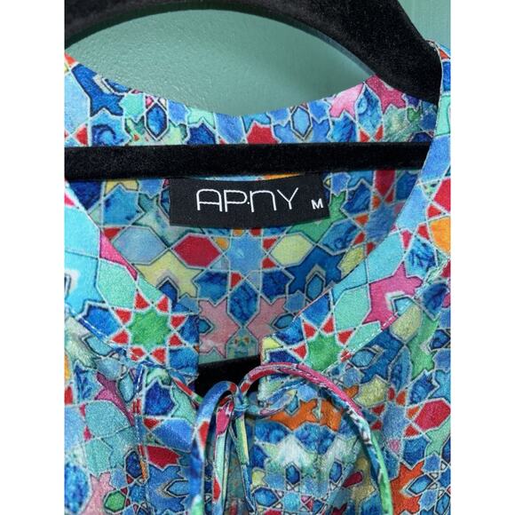 APNY Medium Multicolor Long Sleeve Blouse Size - Picture 4 of 8